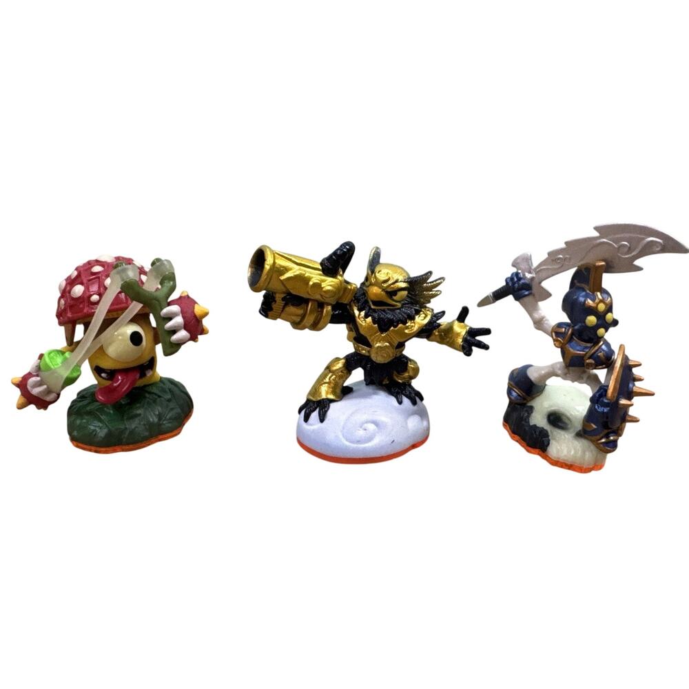 Lot Of 3 Skylanders Giants Lightcore Shroomboom, Legendary Jet-Vac, Chop Chop